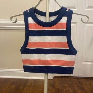 Offline by Aerie Ribbed Striped Crop Bra Tank Top - Size Small - NWT